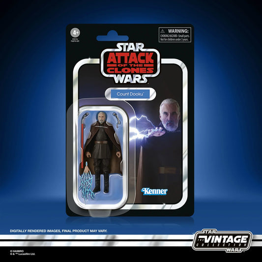 DAMAGED CARDBACK Star Wars The Vintage Collection Count Dooku 3.75" Action Figure