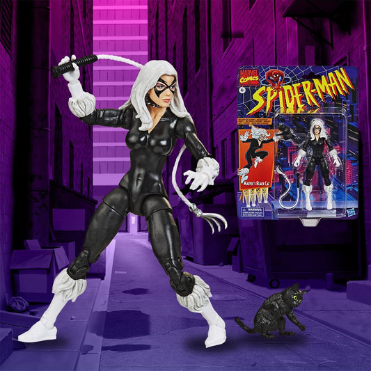 Spider-Man Retro Marvel Legends Black Cat 6" Action Figure